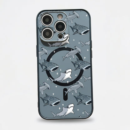 Whale Pattern Magnetic iPhone Case – MagSafe Compatible