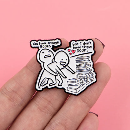 Book Obsession Funny Enamel Pin