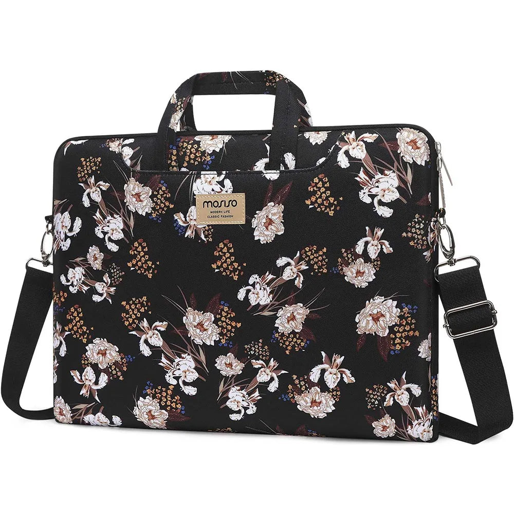 MOSISO Printed Laptop Shoulder Bag – 13–17.3 Inch