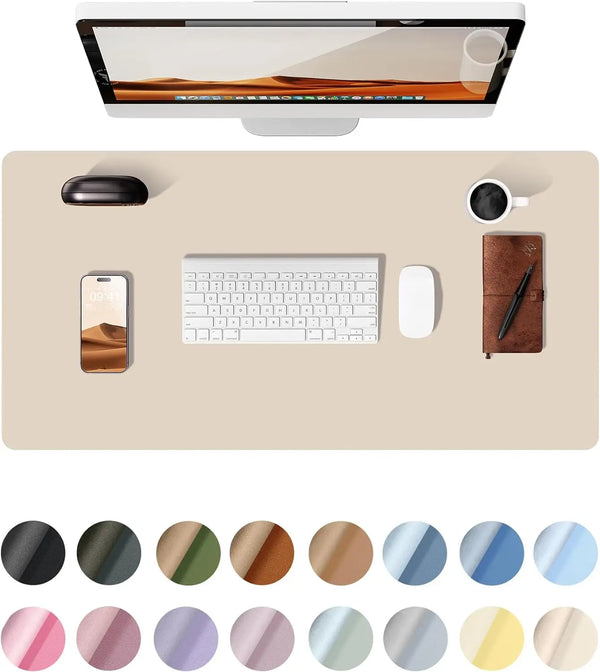 Large Colourful PU Leather Office Desk Mat