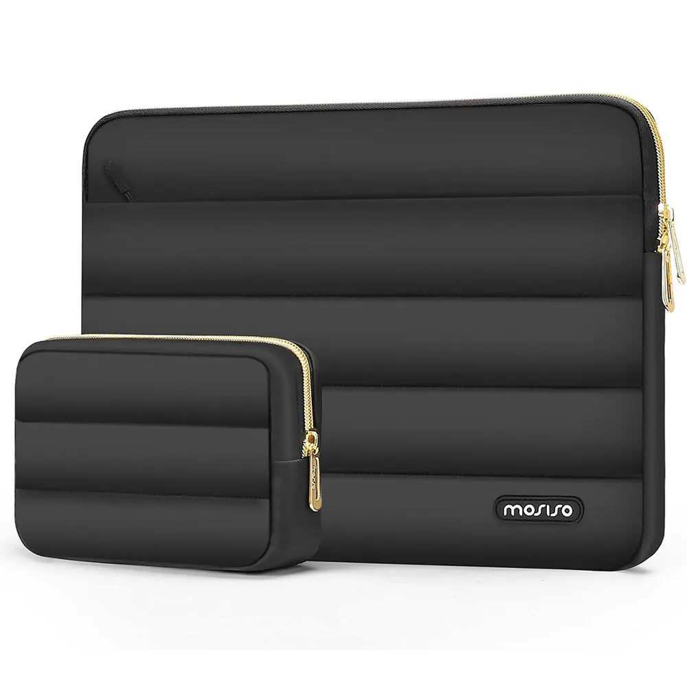 Mosiso Puffy Laptop Bag and Pouch Combo