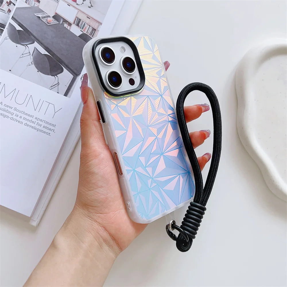 Colourful Laser Diamond iPhone Case