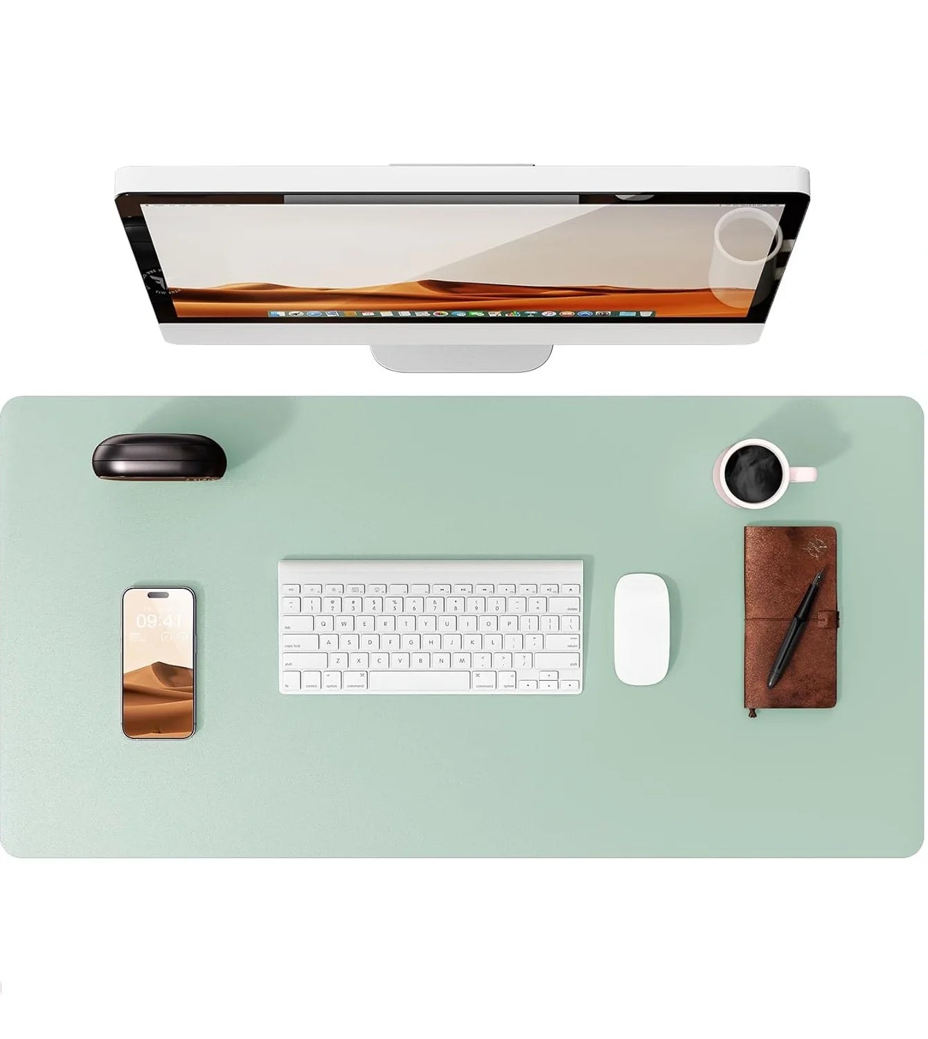 Large Colourful PU Leather Office Desk Mat