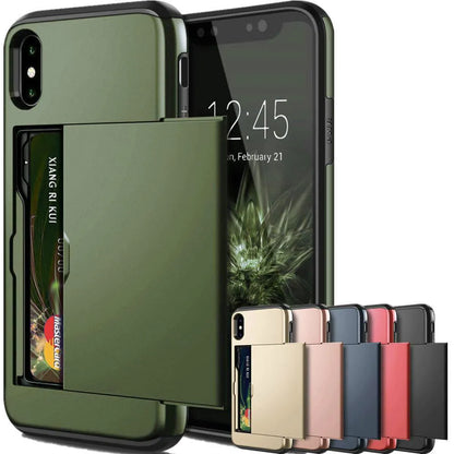 Heavy Duty Phone Case with Card Slot (for iPhone)