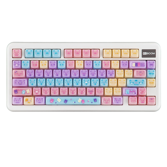 KiiBOOM Meow Pudding Cat Keycap Set 134 pc