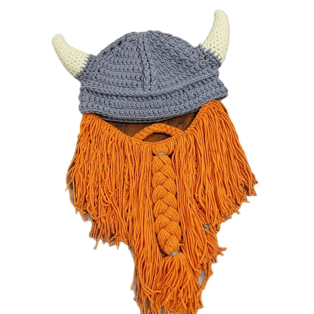 Viking Warrior Knit Beanie – Unisex Winter Hat