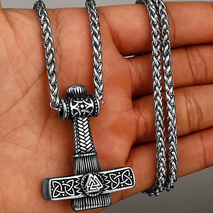 Nordic Viking Thor's Hammer Stainless Steel Necklace