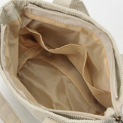 Corduroy Tote Bag with Snoopy