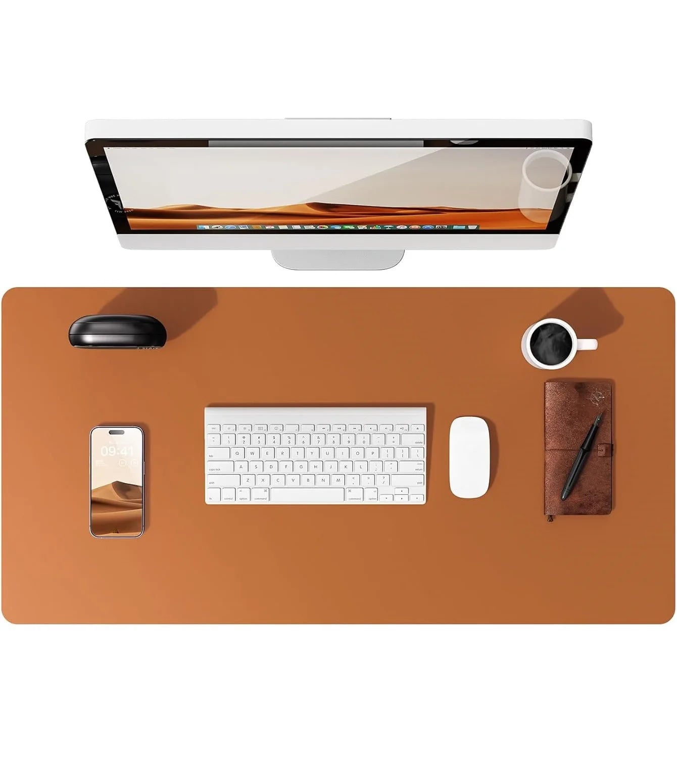 Large Colourful PU Leather Office Desk Mat