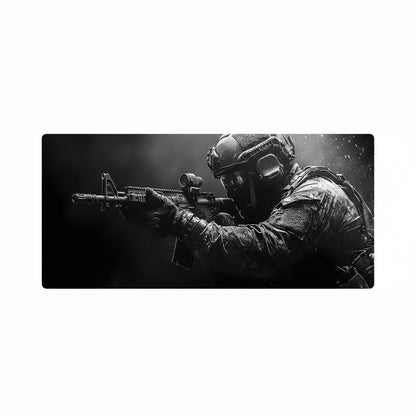 Tactical Soldier Computer Desk Mat