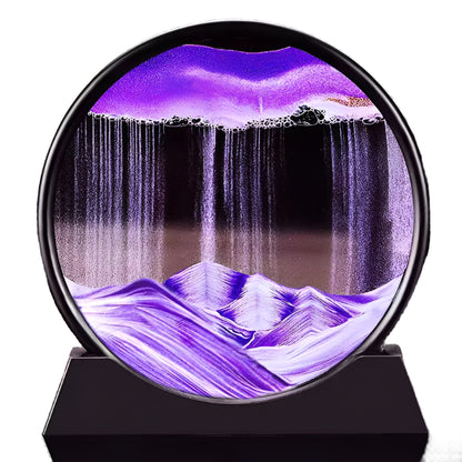 3D Moving Sand Art Glass Desk Stand