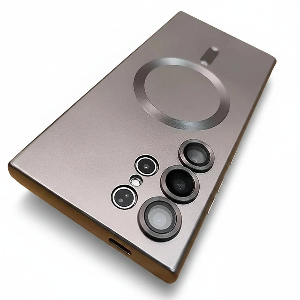 Metallic Magnetic Charging Compatible Phone Case (for Samsung)