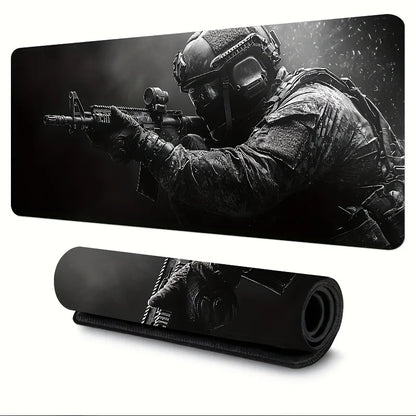 Tactical Soldier Computer Desk Mat