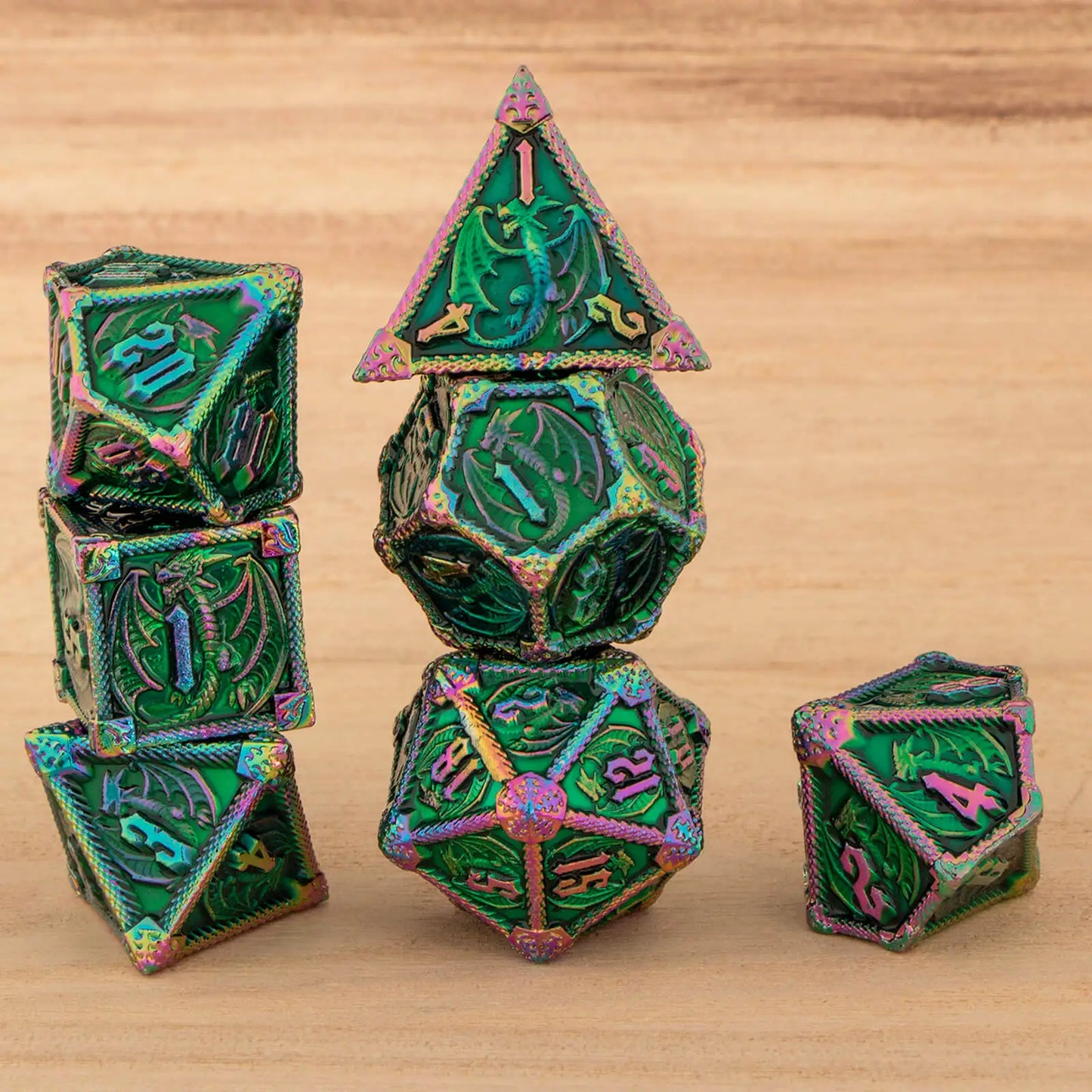 Dungeons and Dragons Metal Dice Set