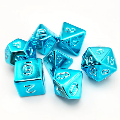 Shiny Electroplated 7pc Dice Set