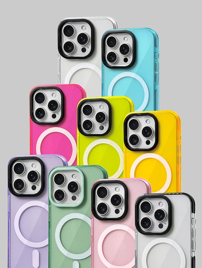 Transparent Neon Magsafe Case - iPhone 16 Models