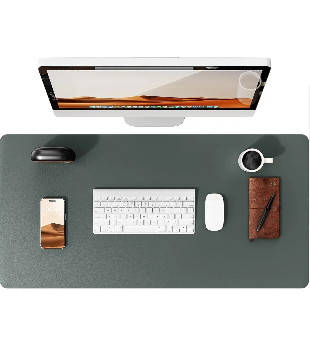 Large Colourful PU Leather Office Desk Mat