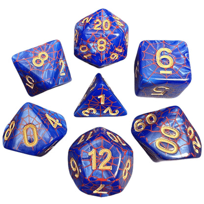 Spiderweb 7 Piece DND Dice Set