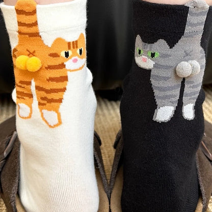 Cat Balls Funny Novelty Adult Socks