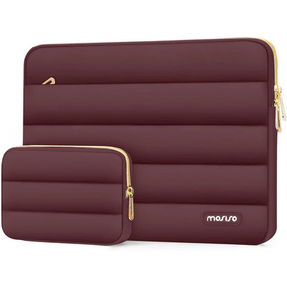 Mosiso Puffy Laptop Bag and Pouch Combo