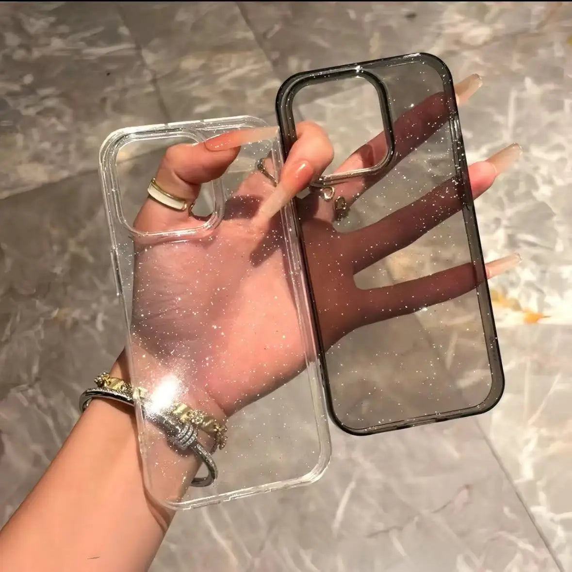Glitter Clear Phone Case (for iPhone)