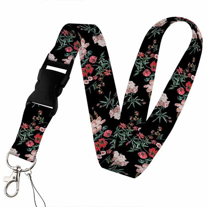 Beautiful Floral Work or School Lanyards