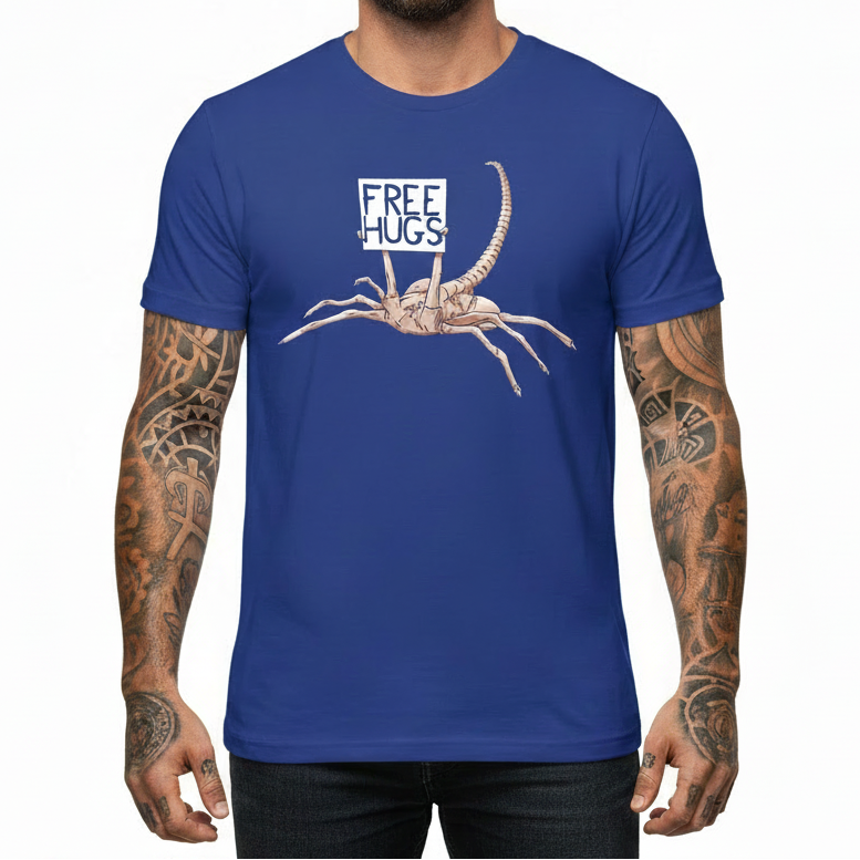 Free Hugs Alien Funny Men's Graphic Tee