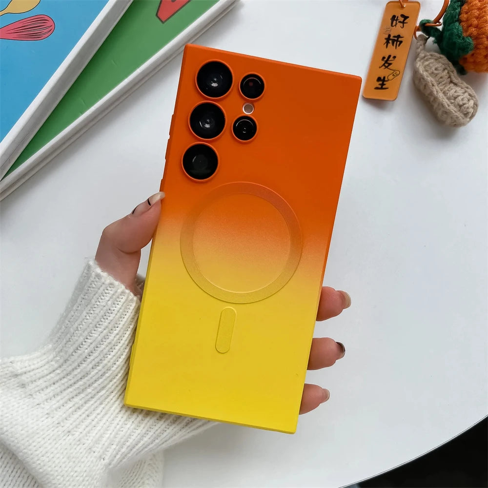 Gradient Colour Magnetic Charge Phone Case (for Galaxy)