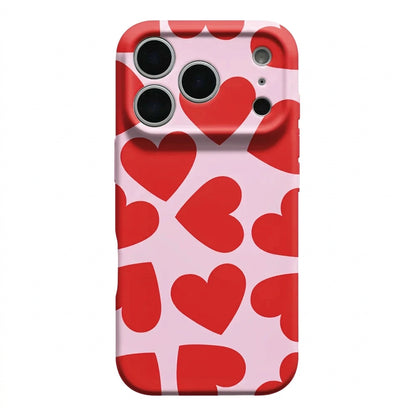 Cute Love Heart iPhone Case – Hard Shockproof Bumper Cover
