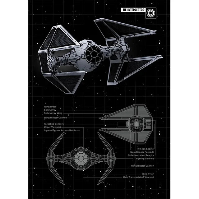 Space Ship Canvas Wall Art Prints of Star Wars Machines