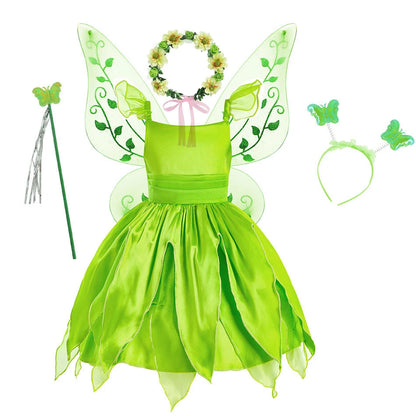Kids Costume of Green Fairy Princess like Tinkerbell