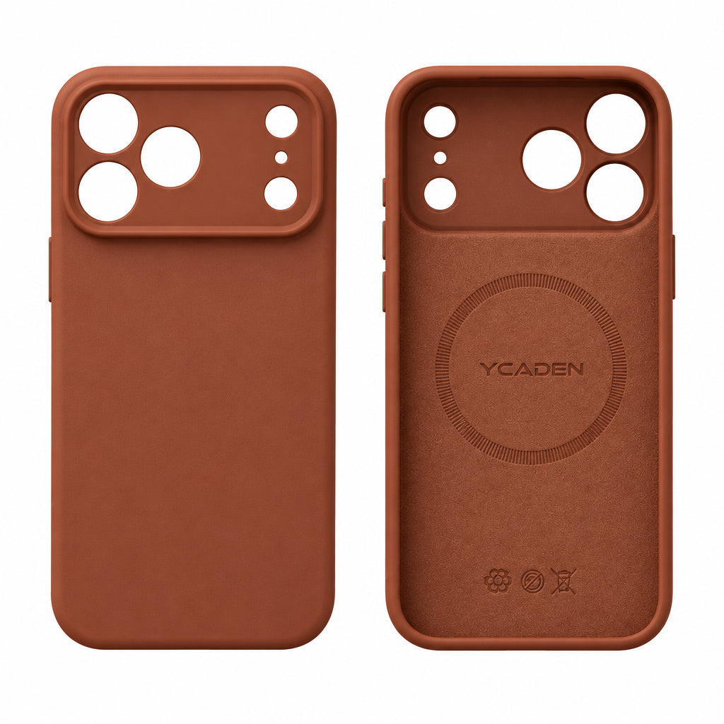 Brown liquid silicone case for iPhone