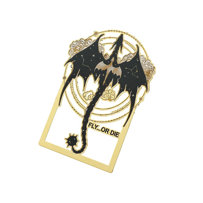 Metal Hanging Bookmark of Fourth Wing Dragons