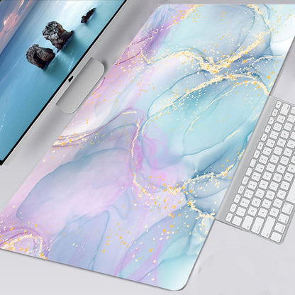 Colourful Marble Keyboard and Mouse Mats