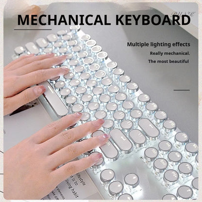 EWEADN TK100 Punk Typewriter Mechanical Gaming Keyboard