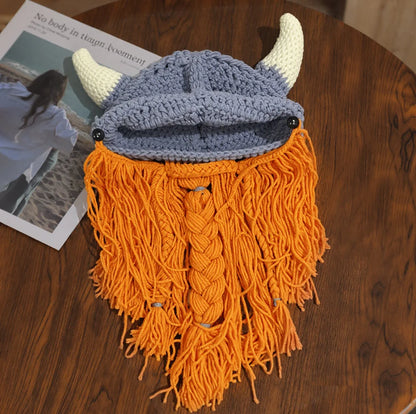 Viking Warrior Knit Beanie – Unisex Winter Hat