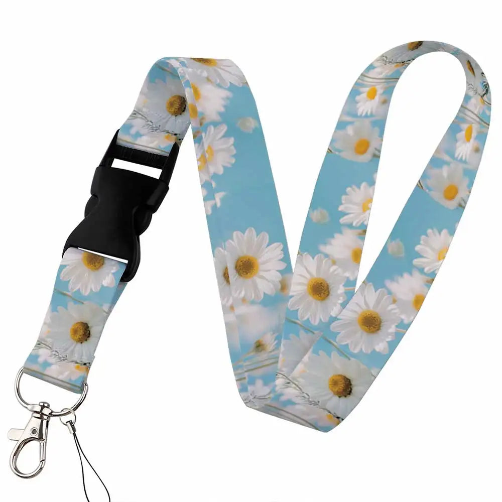 Beautiful Floral Work or School Lanyards