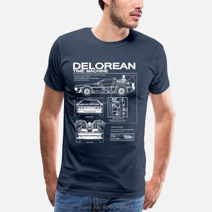 Men's Graphic Tee of Delorean Car