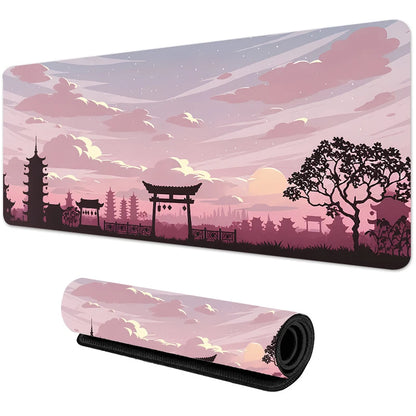 Computer Desk Mat of Japanese Sakura Cherry Blossom