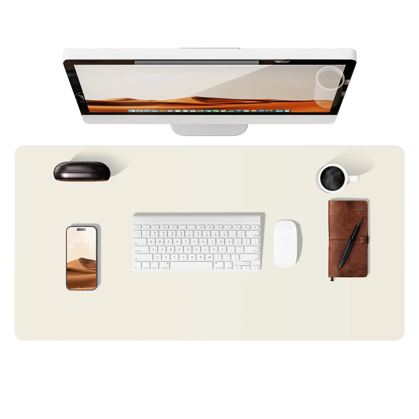 Large Colourful PU Leather Office Desk Mat