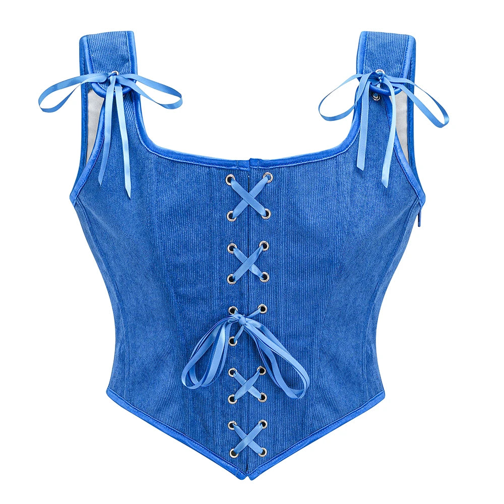 Victorian/Medieval Lace-Up Corset Women's Costume Top