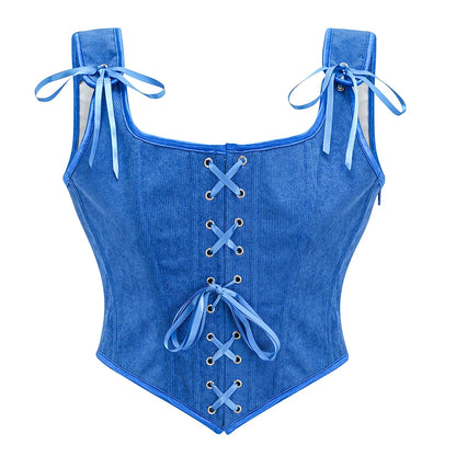 Victorian/Medieval Lace-Up Corset Women's Costume Top