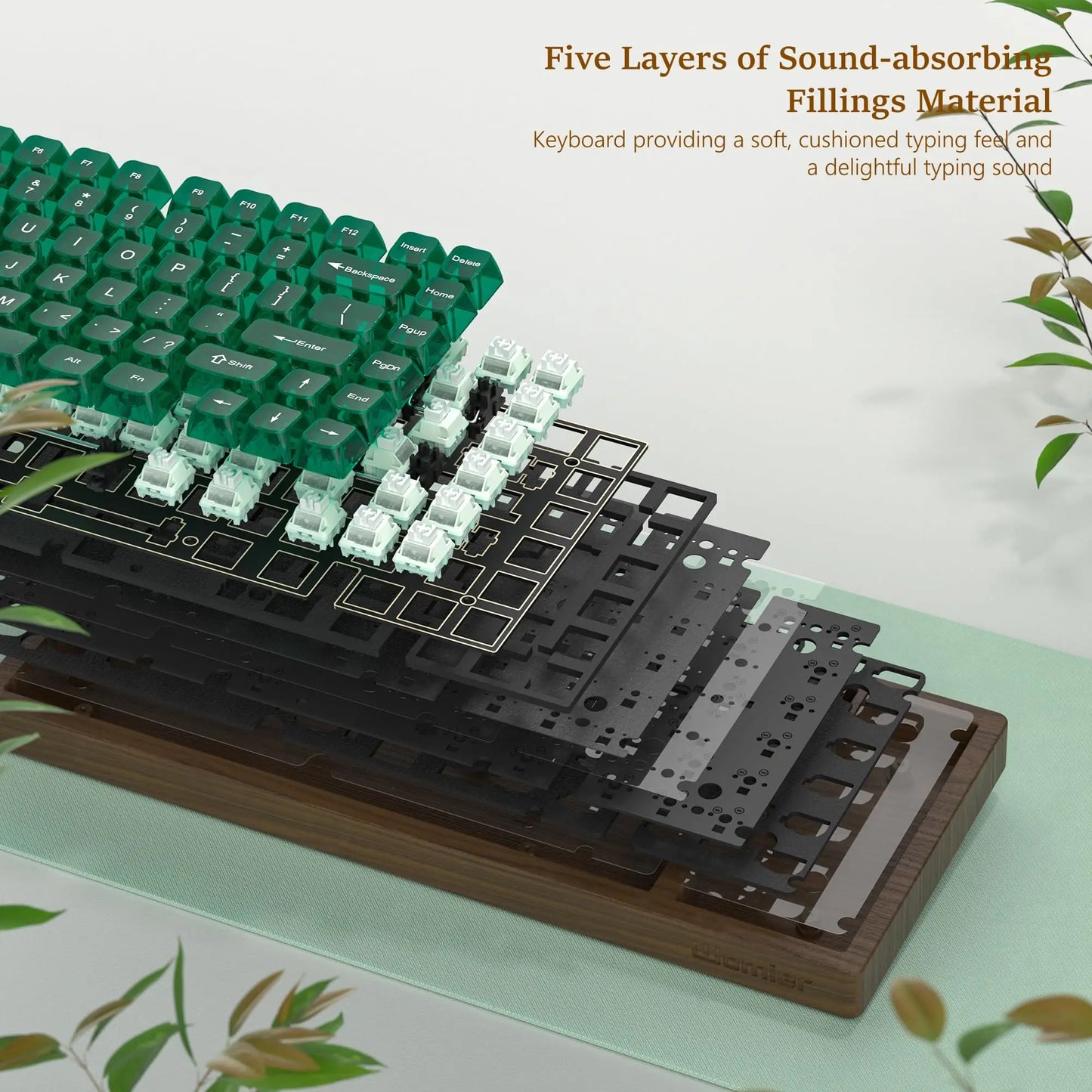 Womier WD75 Wooden Gaming Mechanical Keyboard