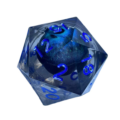 Suspended Eyeball 7 Piece Resin Dice Set