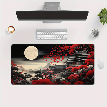Cherry Blossom Landscape Desk and Keyboard Mat