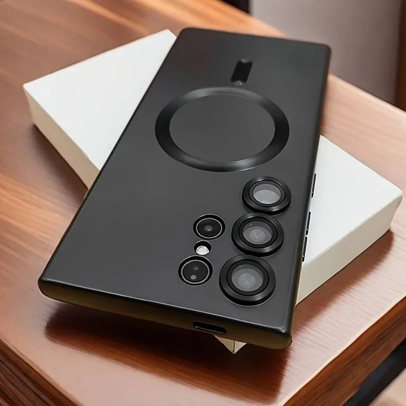 Metallic Magnetic Charging Compatible Phone Case (for Samsung)