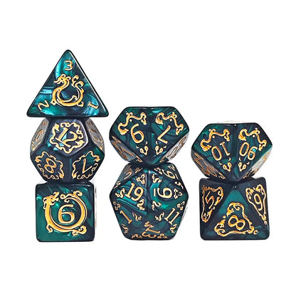 7 Piece DND Dice Set - Medieval Dragons