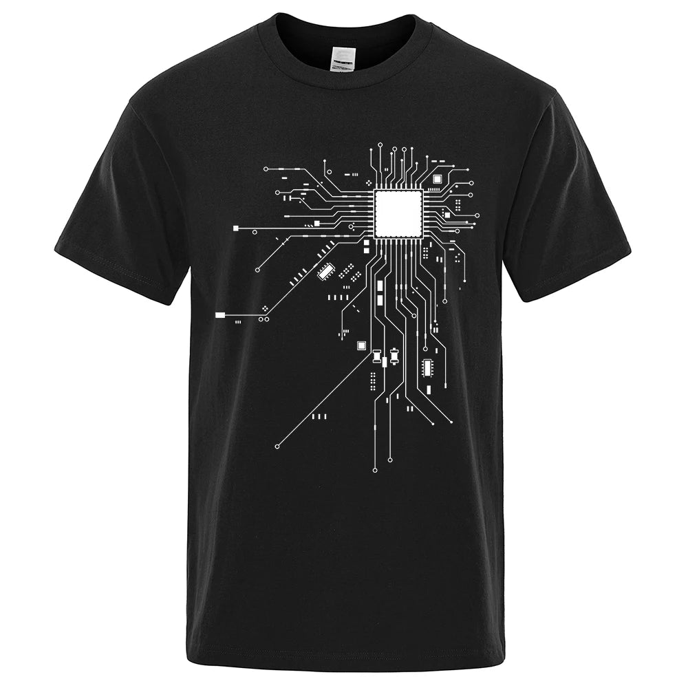 CPU Circuit Board Graphic T-Shirt – Unisex Cotton Tee