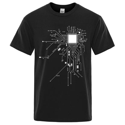 CPU Circuit Board Graphic T-Shirt – Unisex Cotton Tee