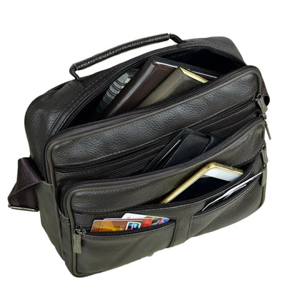 Genuine Leather Men's Office Shoulder Bag
